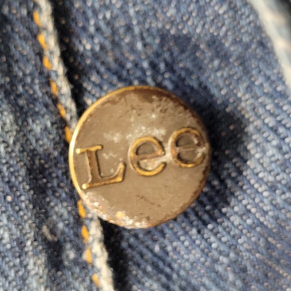 Vintage Y2K LEE Button-Fly Jeans 35x34 (36x34) Blue - Picture 3 of 16